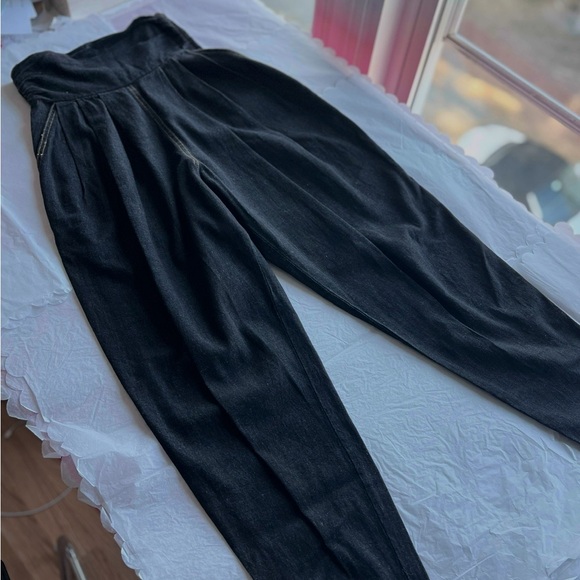 VTG 90s EUC Michele Lamy sz 1 Black balloon High-Waisted Black Jeans France